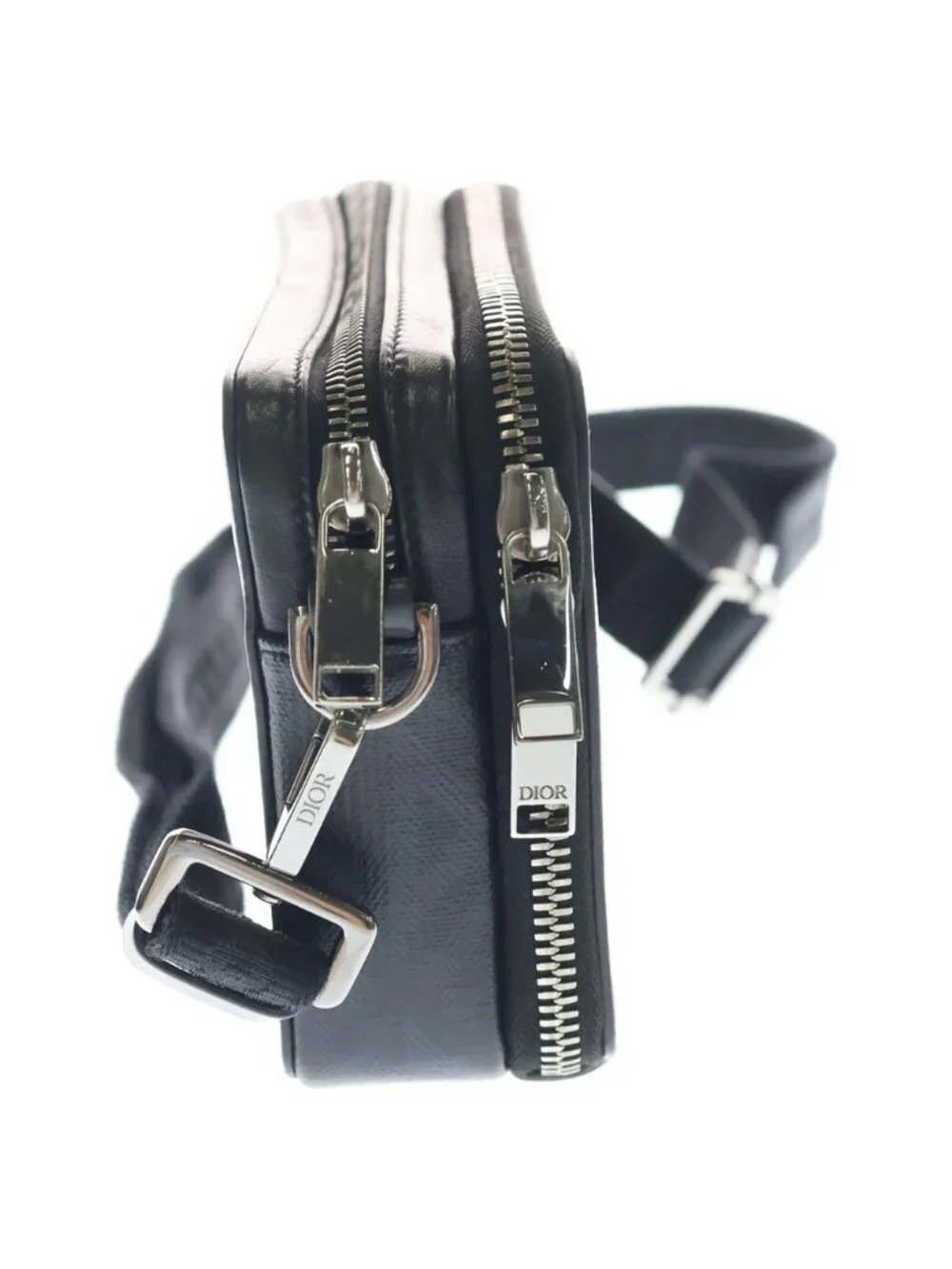Dior Messenger Back Shoulder CD Diamond Leather Black
